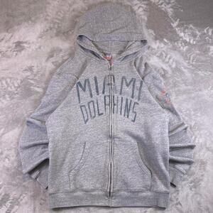 Junk Food Miami Dolphins Full Zip Hoodie Men’s XXL Gray NFL Football